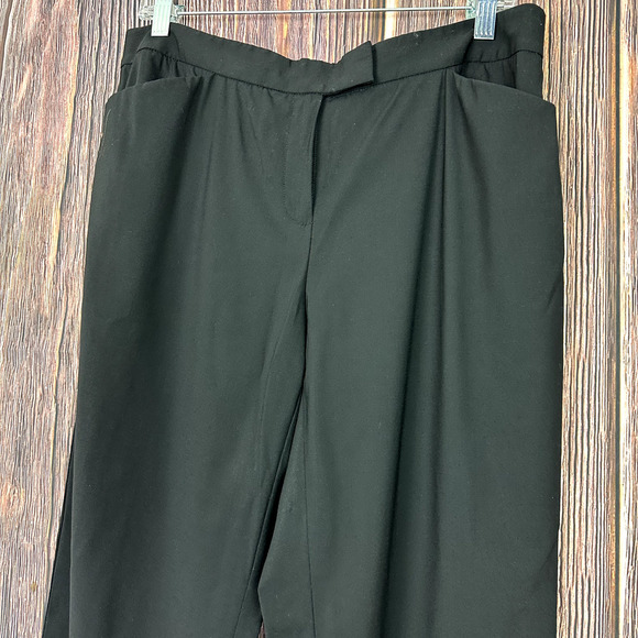 Lafayette 148 Womens Black Virgin Wool Trouser Pants Straight Work Size 10 - Picture 5 of 9